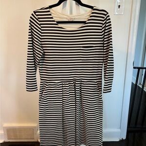 J. Crew Black and White Long Sleeve Dress